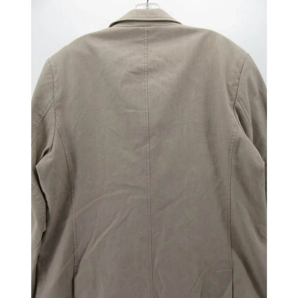 LL Bean Sport Coat 44 Taupe Field Blazer Safari Utility Jacket Canvas